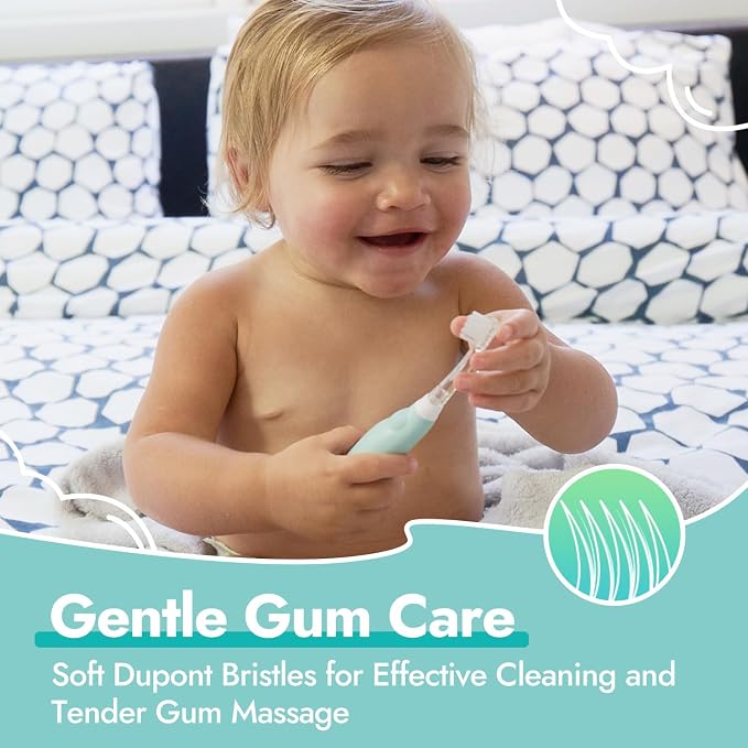 Papablic Toddler Sonic Electric Toothbrush for Aged 2-4 with 4 Replacement