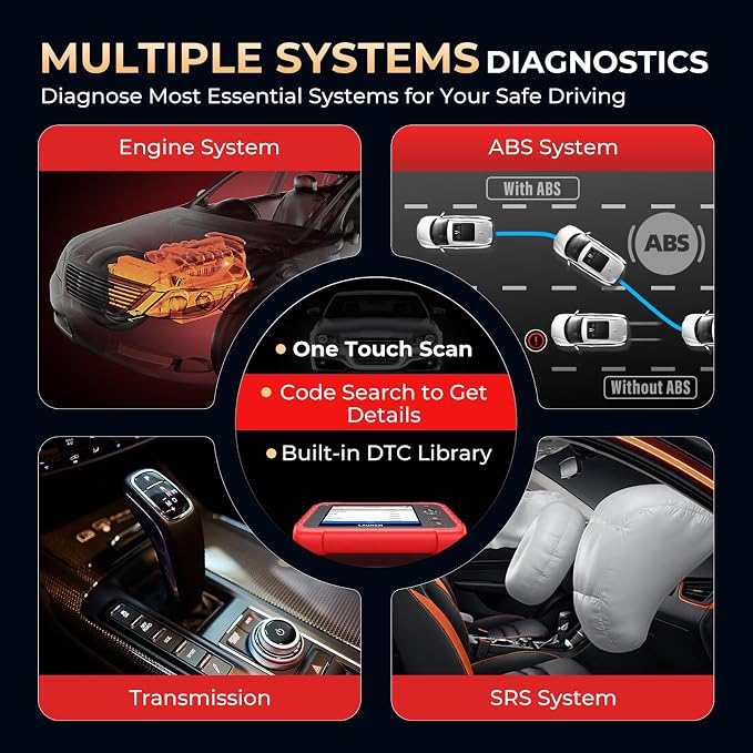 LAUNCH OBD2 Scanner 2026 New CRP129X V2.0 (Upgraded of CRP129X,CRP123X Car Scanner), 12 Resets Scan Tool, Android 8.1 AutoVIN, 4 System Diagnostic Scanner,r, Lifetime Update, 5 Years Backup