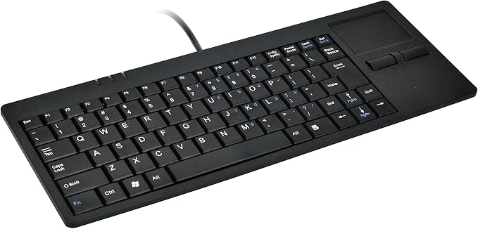 MCSaite Wired Silm Keyboard with Touchpad - Portable Scissors Foot Structure - USB Port with 1 Hubs Fit with Professional or Industrial Use