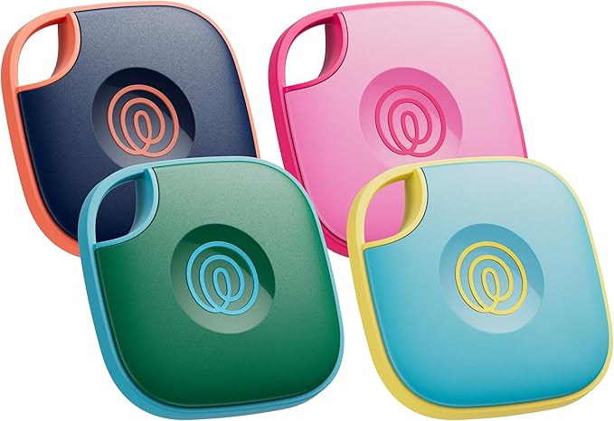 Tile by Life360 Mate - Bluetooth Tracker, Keys Finder and Item Locator for Keys, Bags and More. Phone Finder. Both iOS and Android Compatible. 4-Pack (Colors)
