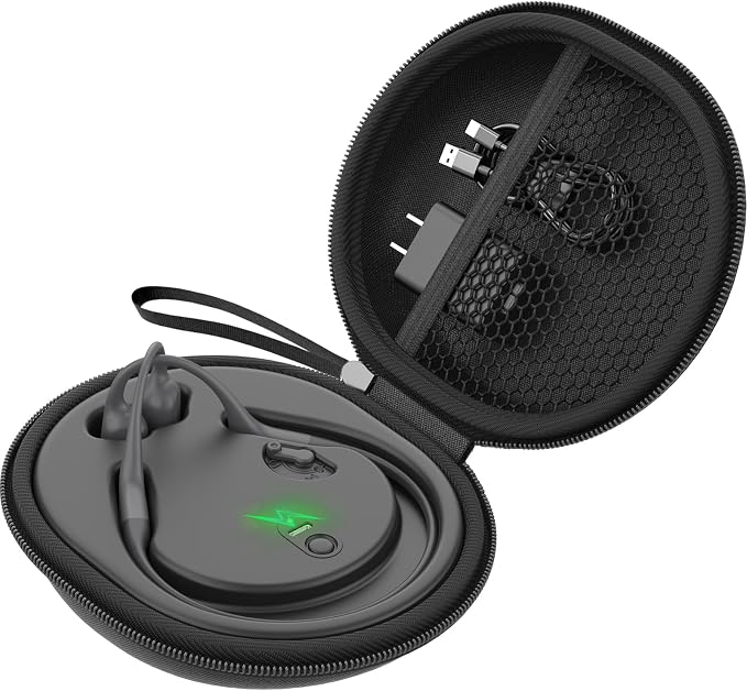 Charging Case Compatible with Shokz Headphones, FEFAIA 3 in 1 Wireless Fast Charging Station Built in 2000mAh, Magnetic Charger Stand Dock Cord Charging Cable for Aftershokz Aeropex AS800/S803