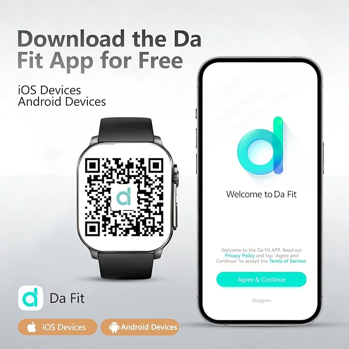 Smart Watch for Men, 2.01" AMOLED Curved HD Screen Smart Watch, Fitness Tracker with 24/7 Heart Rate/Sleep Monitor, IP68 Waterproof Running Watch, Compatible with iOS & Android for Daily Workout Black