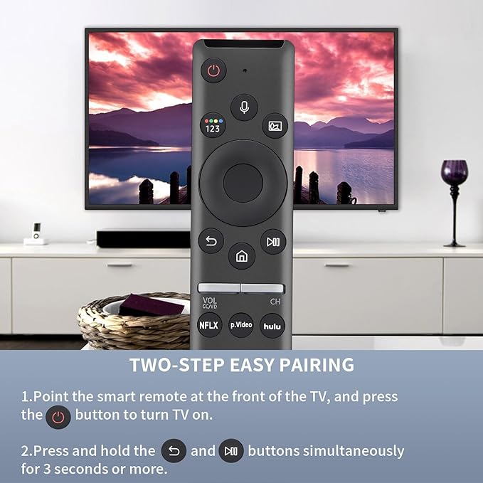 for Samsung-Smart-TV-Remote, Only Replacement for Samsung Smart TVs with Voice Control