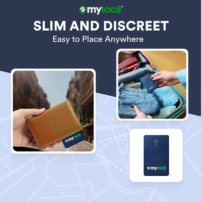 GPS Luggage Tracker for Suitcases TSA Approved, Android & iOS Compatible-Smart Tag with Bag Opening Alert - Real Time Tracking Device for Travel, Car, Trailer– Long Battery Life-Subscription Required