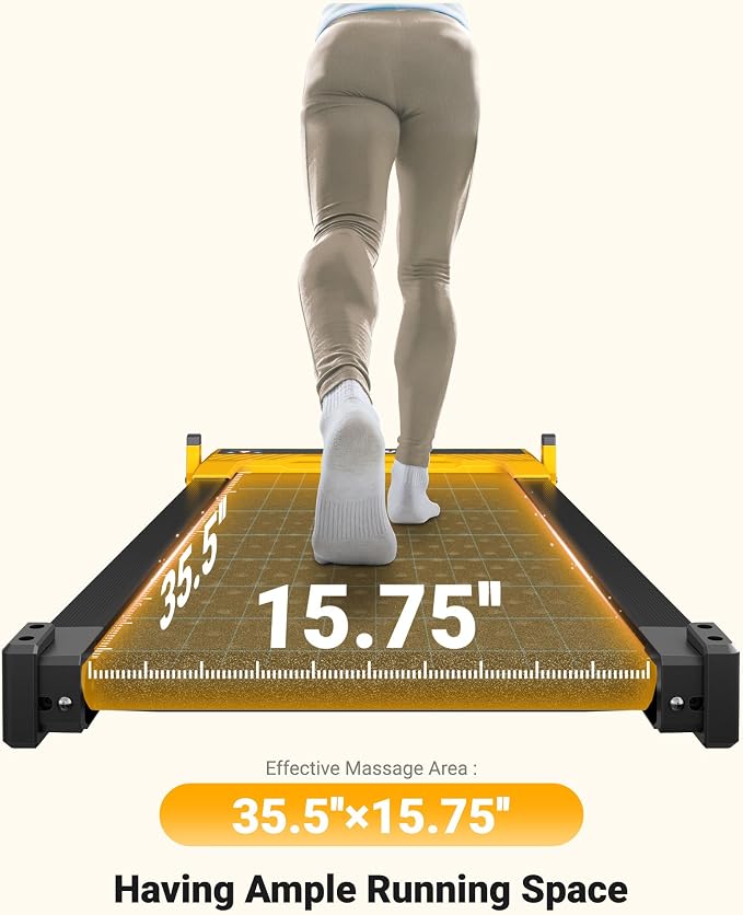 THERUN Dual-Sided Walking Pad Treadmill with 5%/10% Incline, Easy-Flip 2-in-1 for Walking & Foot Massage, 330 LBS, Ultra-Quiet Under Desk Machine with Remote & LED Display for Home & Office Use