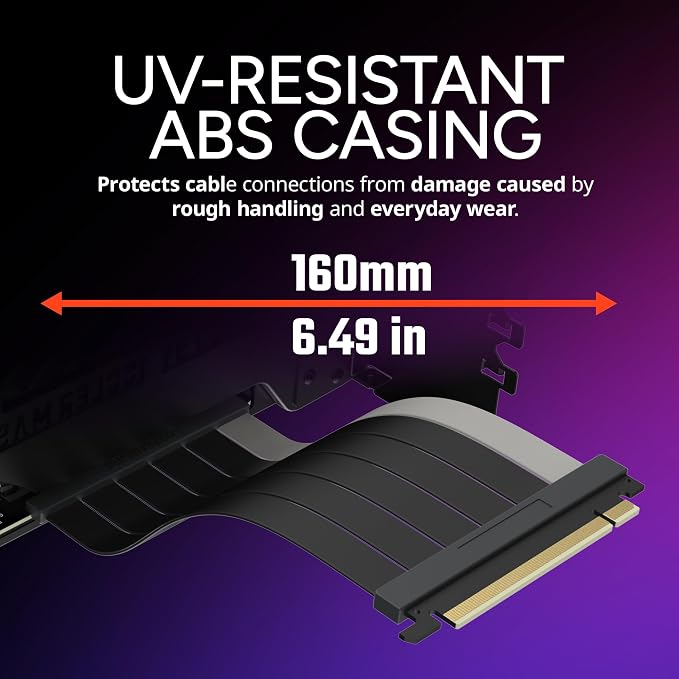 Cooler Master Vertical GPU Card Holder Kit V3, PCIe 4.0 5.0 Motherboards GPUs RTX 5090 RX 9070 XT, ABS Casing, 165mm Length, Modula Adjustable for E-ATX ATX Micro ATX Case