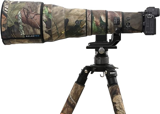 ROLANPRO Rainproof Lens Cover for Nikon Z 800mm f6.3 VR S Camouflage Rain Cover Lens Protection Sleeve Case Clothing-#23 Brown Jungle Camo Waterproof