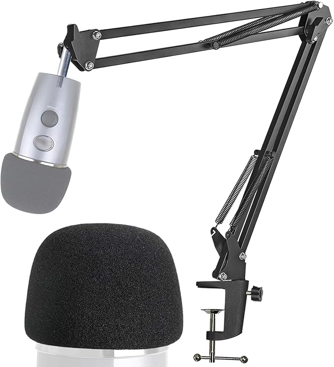 Yeti Nano Mic Stand with Pop Filter - Microphone Boom Arm Stand with Foam Cover Windscreen for Blue Yeti Nano Mic by YOUSHARES