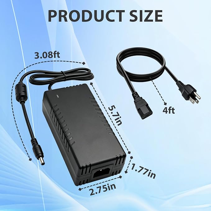 25V AC/DC Power Adapter Charger Compatible with XTOOL D1 Pro, 2W 20W 40W Laser Engraver and Cutter Machine Modules Power Supply Cord Cable Charger PSU