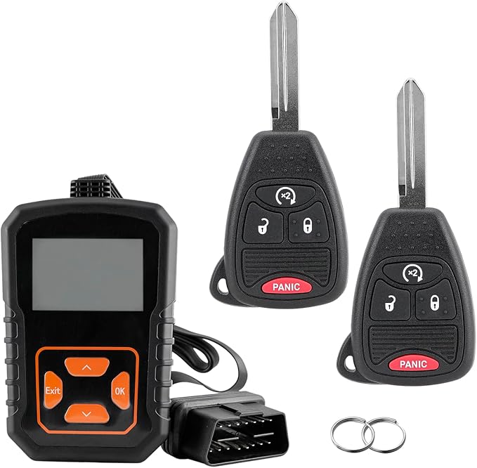 DIY Key Fob Remote Replacement Fits for 2007-2018 Jeep Wrangler 2007-2017 Jeep Compass Patriot Keyless Entry Remote OHT692713AA (Pack of 2)