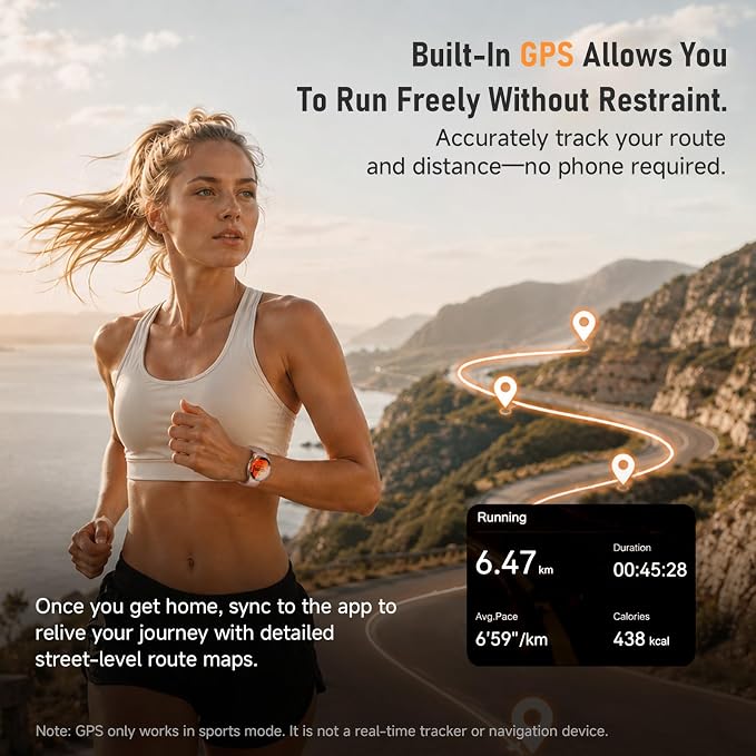 KPEP Smart Watches for Women Android/iPhone - GPS Fitness Tracker with Bluetooth Calls(Answer&Make), Heart Rate/SpO2 Monitor/Sleep/Waterproof/100+ Sports Model - Reloj Inteligente 30 Day+Battery Life