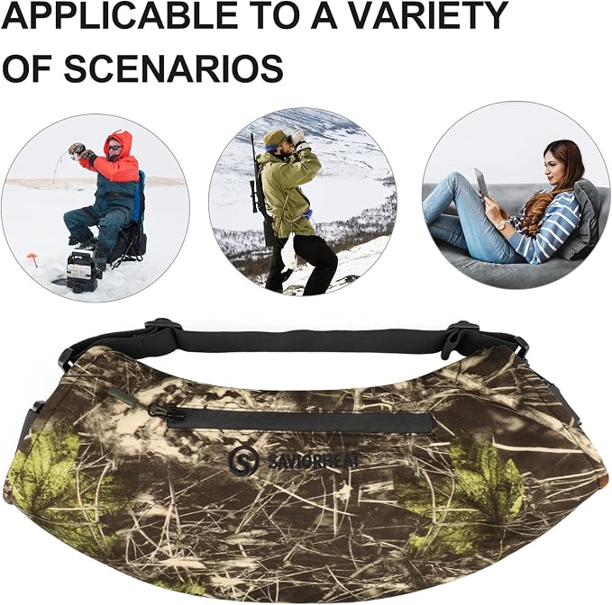 SAVIOR HEAT Heated Hand Muff, 10000mAh USB Electric Hand Warmer Pouch with Rechargeable Battery for Winter Outdoor Hunting Hiking Camping Sport Golf Football Photography
