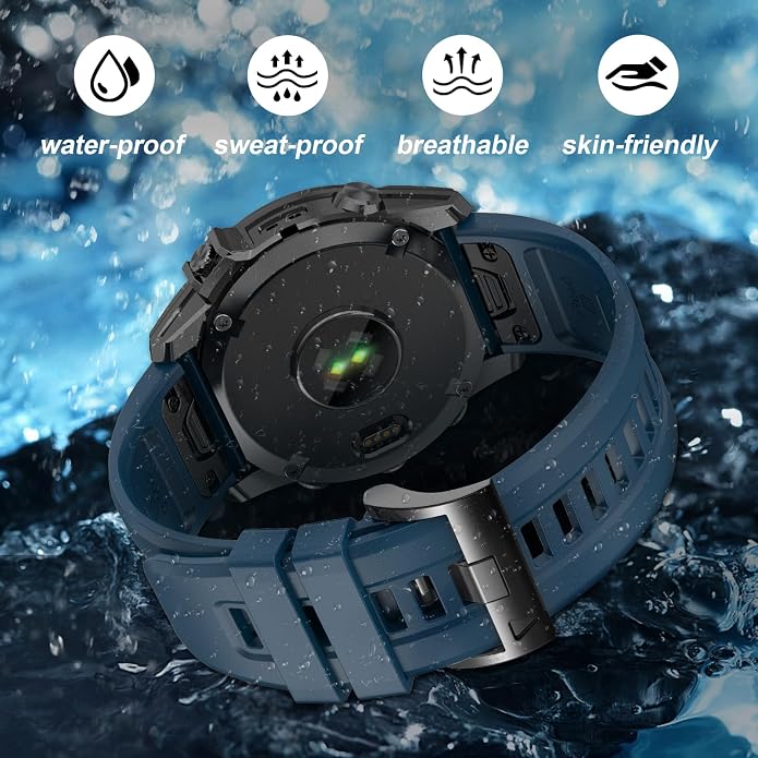 EZMVZKU 26mm Easyfit Straps for Garmin Fenix 8 AMOLED/8 Pro 51mm/7X/7XPro Sapphire Solar Watchands Replacement for Fenix 6X/6X Pro/5X/5X Plus/Enduro 3/2/Quatix 8/epix Pro/Descent Mk3i/Tactix 8 51mm