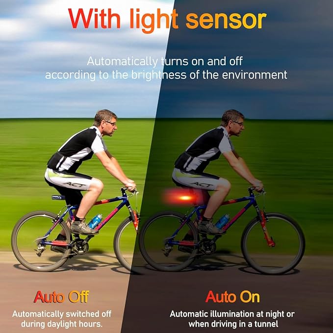 USUPERINK Turn Signals for Ebike, Bike Turn Signals, Bike Blinkers Front and Back, Bike Tail Light USB Rechargeable with Horn, IP65 Waterproof Anti-Theft Alarm, Auto On Off, for Bicycle,Ebike,Scooter