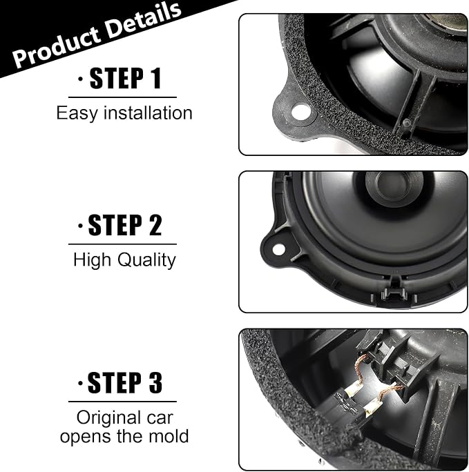 GearUp 2PCS Door Speaker Compatible with Nissan Altima Pathfinder sentra Maxima Murano 2008 to 2022 2023 2024 2025(6.5Inch)