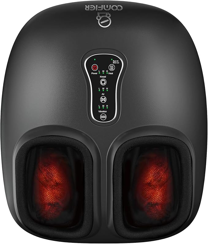 COMFIER [2026 Fathers Day Gift for Men,Shiatsu Foot Massager with Fast Heat,Kneading Rolling Compression,Extra Vibration, FSA Eligible HSA Store, Plantar Fasciitis,Neuropathy Pain, Bigger Size 13IN