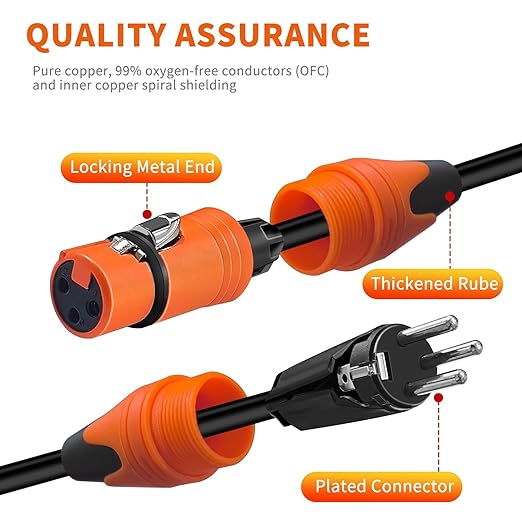 XLR Cables 10 FT 4 Pack XLR Male to Female Microphone Cable 3-Pin Balanced XLR Speaker Cable