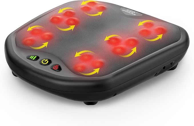 Snailax Shiatsu Foot Massager with Heat, Washable Cover Kneading Foot & Back Massager, Heated Feet Warmer, Electric Feet Massager Machine for Plantar Fasciitis