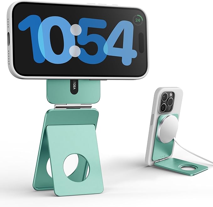 1ST IDEA Magnetic Tripod for iPhone, Aluminium Phone Tripod Stand Compatible with Magsafe iPhone 17/16/15/14/13/12 Series, Foldable Strong Magnetic Phone Stand (Ocean Blue)