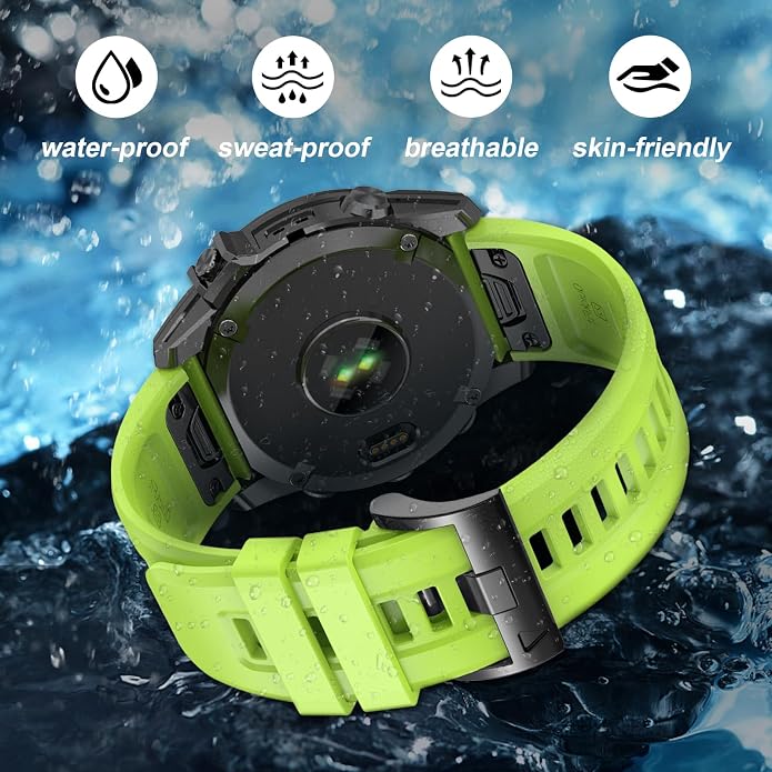 EZMVZKU 26mm Easyfit Straps for Garmin Fenix 8 AMOLED/8 Pro 51mm/7X/7XPro Sapphire Solar Watchands Replacement for Fenix 6X/6X Pro/5X/5X Plus/Enduro 3/2/Quatix 8/epix Pro/Descent Mk3i/Tactix 8 51mm