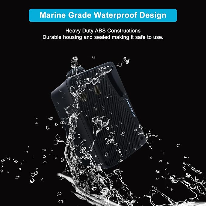 STUDIOFINIX Passive Outdoor Speakers Wired Waterproof -3.5 Inch 3 Way 200W Surface Marine & Wall Mount Speakers, Ideal for Home, Boat, Poolside, Patio, Indoor Outdoor Use（Black