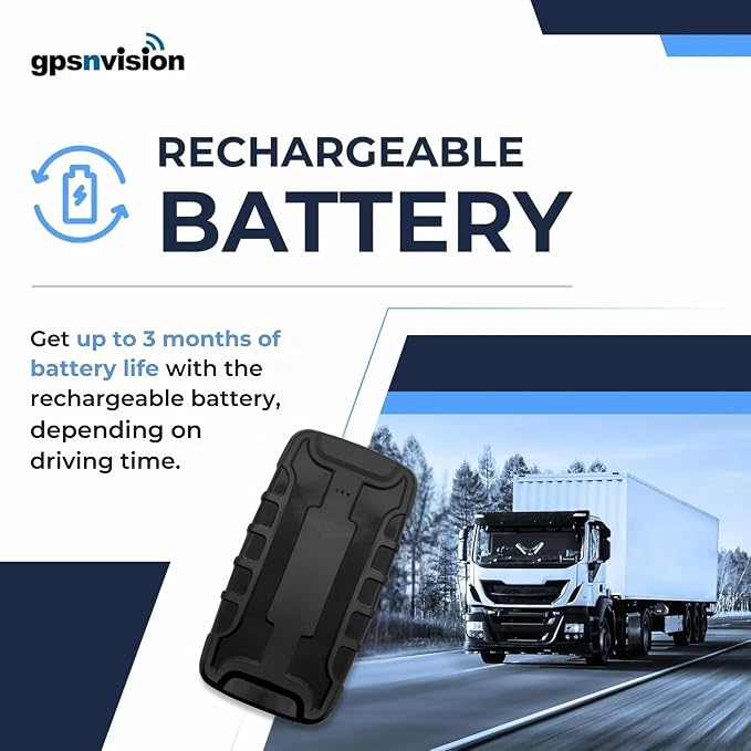 GPS Tracker for Vehicles with Built-in 6 Month Battery - Real Time GPS Tracker & Speed Alerts - Hidden Magnetic GPS Tracker for Cars, Fleets, Trailers - Subscription Required (USA Support)
