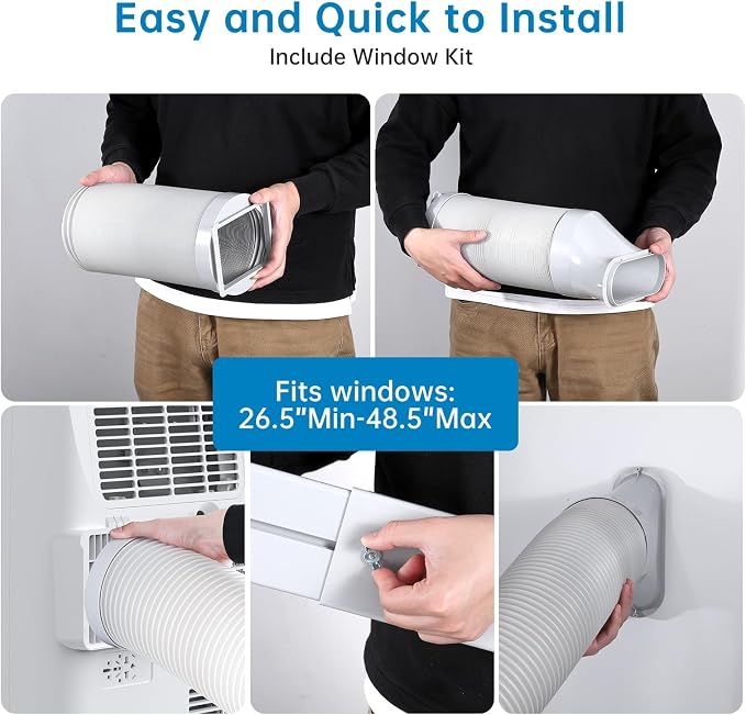 GarveeTech Portable Air Conditioner, 14000 Btu 3 in-1 Ac Unit With Dehumidifier & Fan Mode,Powerful Cooling Up to 750 Sq.Ft, Energy Saving, Remote Timer Control Air Conditioner For Home, School