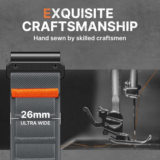 Bandletic Compatible with Garmin Fenix 8 51mm 7X 6X 5X Watch Band - 26mm Quick Fit Rugged Nylon Strap for Fenix 7X 6X Pro/5X Plus/3/3 HR/Instinct 2X Solar 3 50mm /Enduro/Quatix 7X/Tactix 8/Epix Pro 2