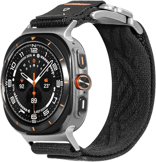 Aulumu CS03 Titanium Galaxy Watch Ultra (2025/2024) 47MM Snap Functional Buckle Band | Luxury Embossed Texture Knit | Quick-release Design | For Samsung Watch Ultra Bands 47MM