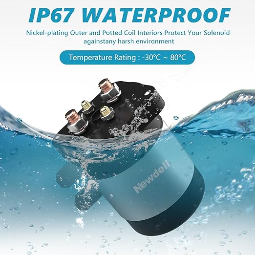 Newdeli 200Amp Battery Isolator 12V Relay Continuous Battery Isolator and Relay for Mobile Audio Marine Off-Road Cars RVs ATVs UTVs Boats
