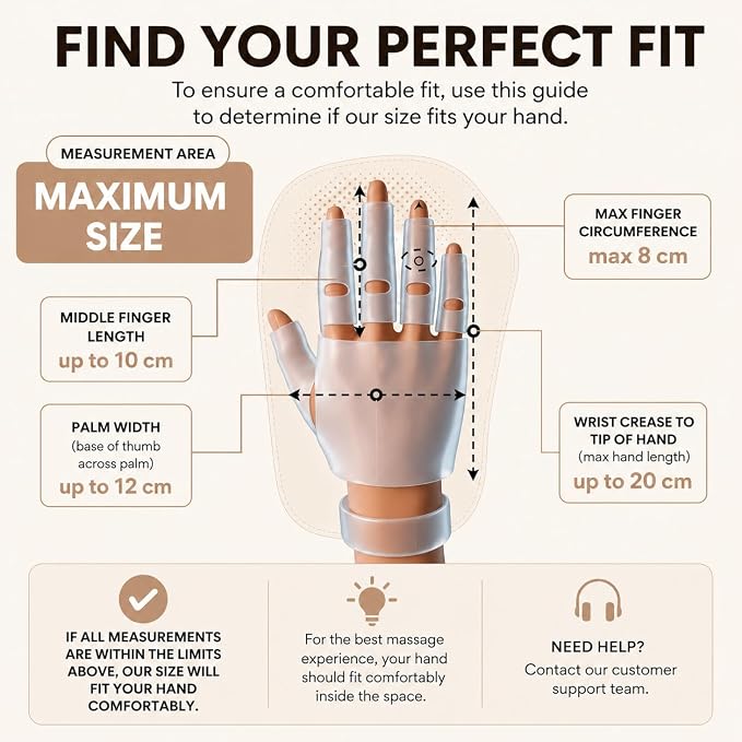 STRIDEFLOW Hand Massager with Heat and Compression for Arthritis and Carpal Tunnel Relief, Air Compression Glove for Hand & Wrist Pain, FSA-HSA Eligible, Fathers Day Gift for Men, Off White