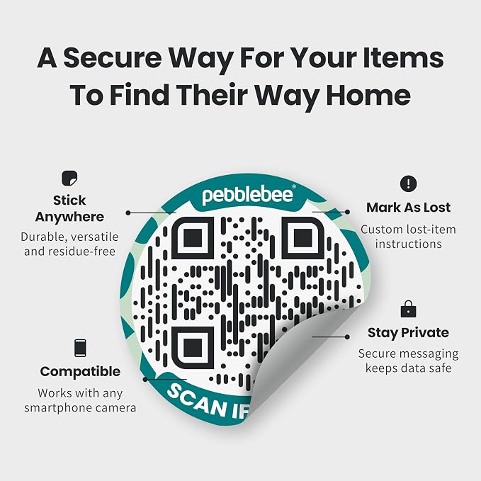 Pebblebee Rechargeable Item Tracker - Clip 5 & Link | 12 Month Battery Life | Compatible with iOS & Android Find My Apps | LED & Sound Alerts