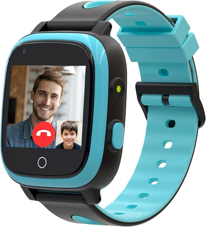 Kids Smart Watch with GPS Tracker,GPS Watch for Kids with Video Call Voice Chat Alarm SOS Camera Pedometer Stopwatch Caculator Flashlight Smart Watch for Kid Age 5-12