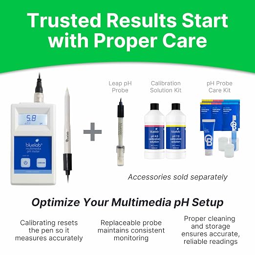 Bluelab METMULTI Multimedia PH Meter – Digital Handheld Hydroponic Nutrient and Soil PH Meter for Measuring PH Levels in Nutrient Solutions and Soil