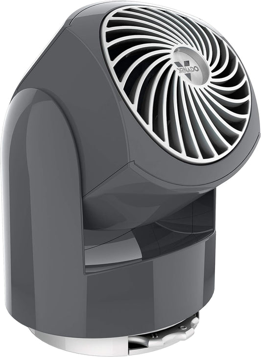 Vornado Flippi V6 Compact Air Circulator Fan, Quiet Portable Travel Fan for Office or Bedroom, Adjustable Head, 2 Speeds, Storm Gray