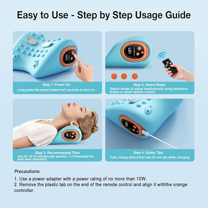 Neck Massager 2026 New Upgrade, 3-in-1 Heat, Pulse & Vibration Modes, Ergonomic Electric Neck and Shoulder Massager for Pain Relief & Relaxation at Home, Office, Travel