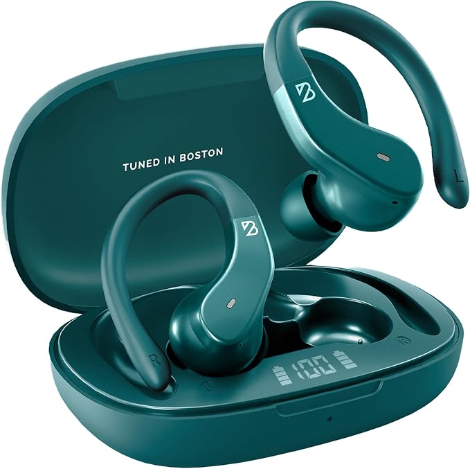 Back Bay Audio - Runner's Wireless Earbuds for Running, Workout Wrap Around Earbuds Bluetooth Headphones for Sports, Running Headphones, Hook Over The Ear Buds, Wrap Around Earphones with Earhooks