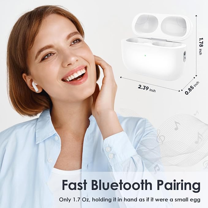 Replacement Charging Case for Airpods Pro 2, Light-ning Charging Port for Airpod Pro 2 Charging Case Replacement, Support for Bluetooth Sync Button,No Earbuds