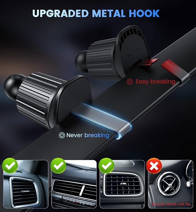 Magnetic Wireless Car Charger - Car Mount Charger for iPhone 17Pro Accessories,Magnetic Phone Holder for iPhone 16Pro Max/16e/15/14/13/12