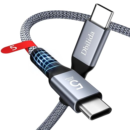 240W for Thunderbolt 5 Cable 6.6FT, USB C Display Cable, 80Gbps, 120Gbps, 8K@165Hz, 4K@540Hz for Thunderbolt 4, iPhone 17, USB4, Razer Blade, SSD, MacBook Pro Air, Mac mini M4 Pro