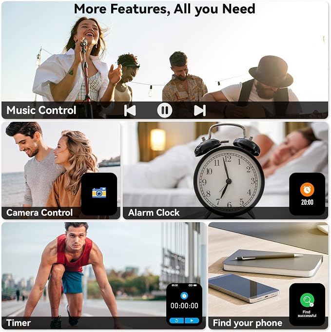Smart Watch for Men Women Fitness Tracker: Waterproof Bluetooth Call Answer Make Smart Watches for Android iPhone Digital Mens Watches Activity Smartwatch Pedometer Heart Rate Monitor 120 Sports Model
