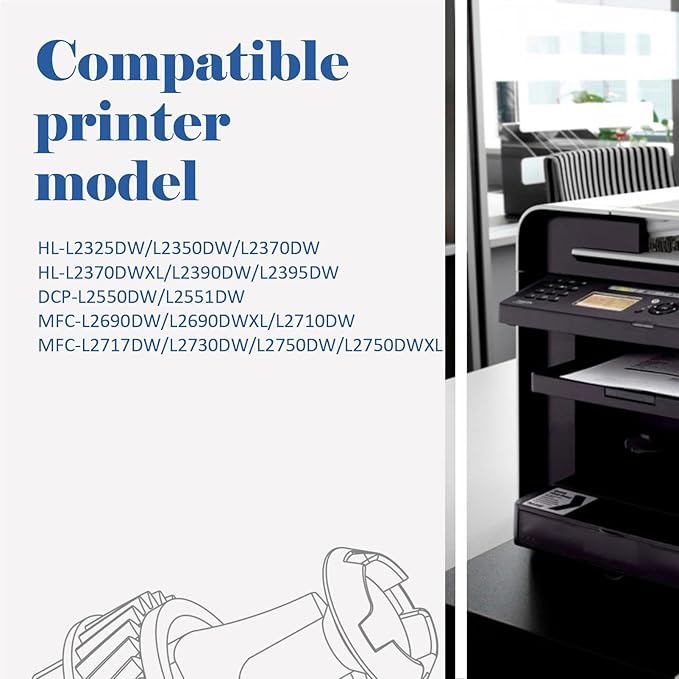 TN760 TN730 Toner for Brother Printer: Replacement for Brother Toner TN-730/TN-760 TN 760 730 TN-760 TN-730 MFC-L2710DW MFC-L2750DW DCP-L2550DW HL-L2350DW HL-L2395DW HL-L2370DW Black Cartridge