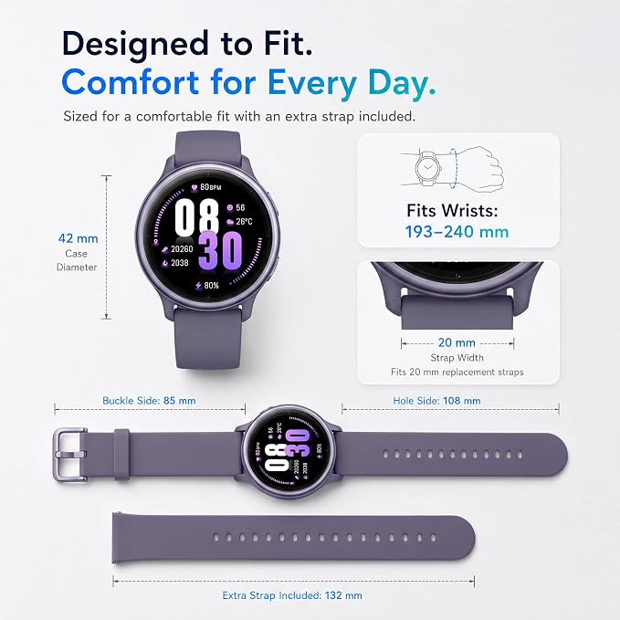 Smart Watch for Women (Answer/Make Call), 1.65" HD Fitness Tracker with Heart Rate/SpO2/Sleep Monitor, Pedometer, 110+ Sports Modes, 3ATM Waterproof, 7-Day Battery, for iOS Android