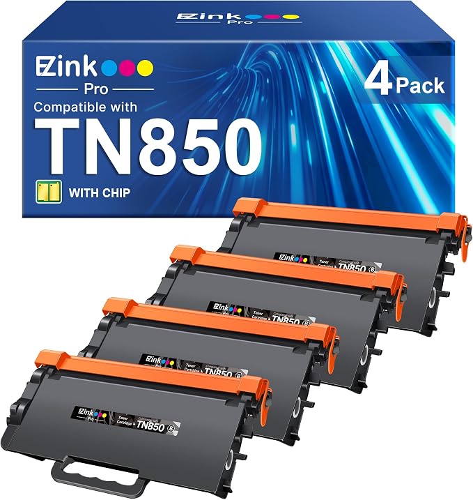 TN850 Toner Cartridges Compatible Replacement for Brother TN-880 TN-850 TN-820 TN820 High Yield Replacement for HL-L6200DWT L6200DW L5200DW L5100DN MFC-L5800DW L5700DW L6700DW L6800DW (4 Black)