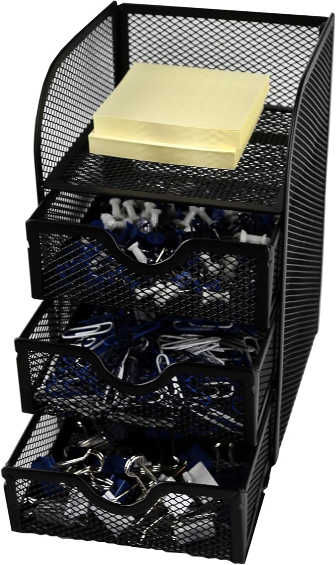 Huron Desktop Mini 3-Drawer Supplies Organizer (1/4/24/96) (1 pc)