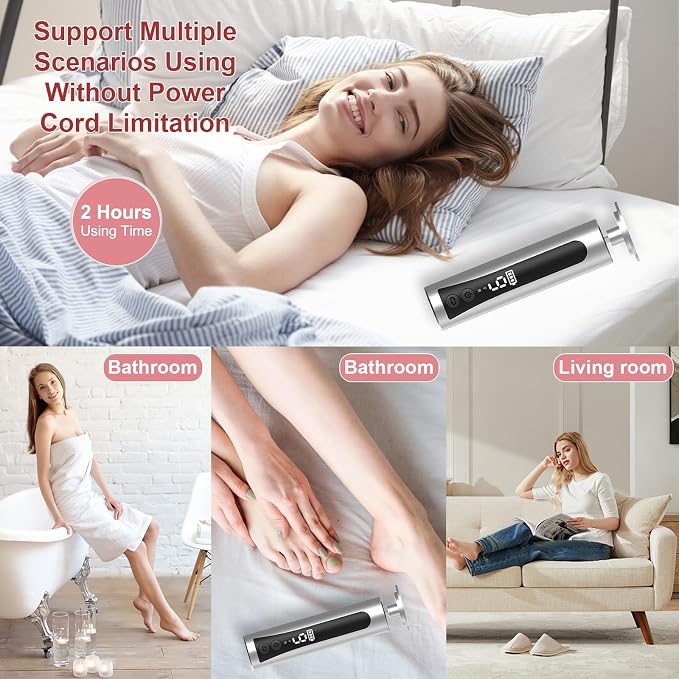 2 in 1 Electric Foot Callus Remover - with Nail Drill File, Aluminum Alloy, 11000RPM, 9 Speeds, with Digital Display, 10 Grinding Heads & 20pcs Sandpaper Discs,Cordless Rechargeable(Silver)