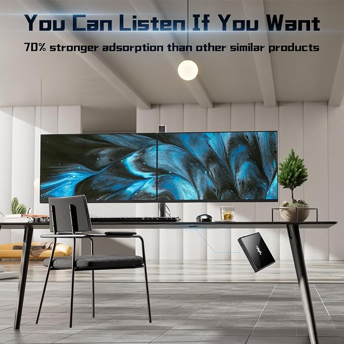 128GB(10800 Hour) 2-Sides Magnetic Voice Recorder, Recording Device with Al-Triple Noise Cancellation, Voice Activated Recorder 90 Days Storage Capacity, MP3 Form Audio Recorder, for Meetings Intervie