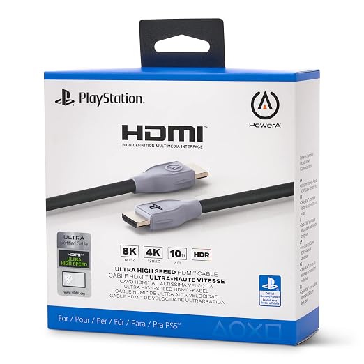 PowerA Ultra High Speed HDMI Cable for PlayStation 5, Cable, HDMI 2.1, PS5, Officially Licensed