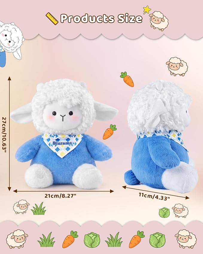 blurams Baamy AI Talking Plush Toy for Kids, Interactive Lamb Stuffed Animal with Real-Time Voice Chat, Memory & Emotional Companion, Squeeze-to-Talk, Rechargeable, Soft Gift for Boys & Girls Age 3+