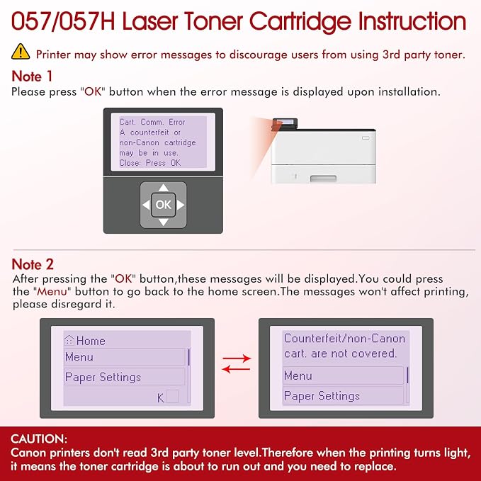 057 Toner Cartridge Compatible for Canon 057 057H MF455dw MF445dw CRG-057 Toner Cartridge for Canon ImageCLASS MF448dw MF441dw MF443dw MF449dw LBP226dw LBP227dw LBP228dw Printer Ink Black 2-Pack